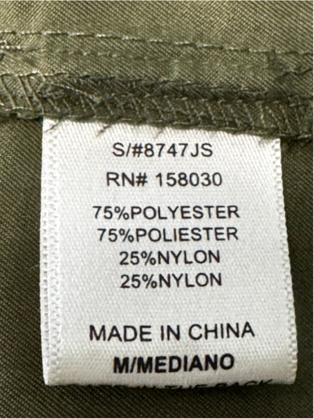 Women's Love Tree Utility Jacket Olive Green Size M - Picture 5 of 5